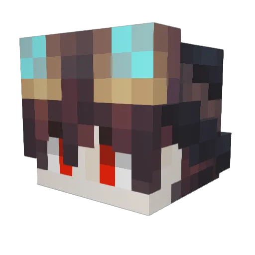 Grudu_pro Minecraft avatar head, 3D render
