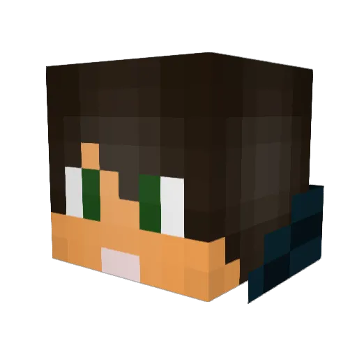 Grudzin Minecraft avatar head, 3D render