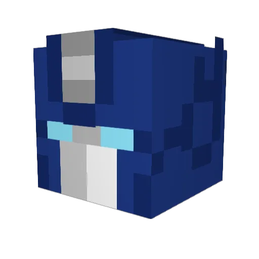 Gruetacular Minecraft avatar head, 3D render