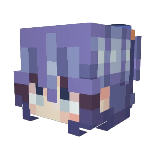 Gruffle_ Minecraft avatar head, 3D render