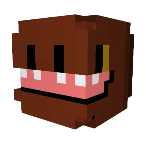 Grug045 Minecraft avatar head, 3D render