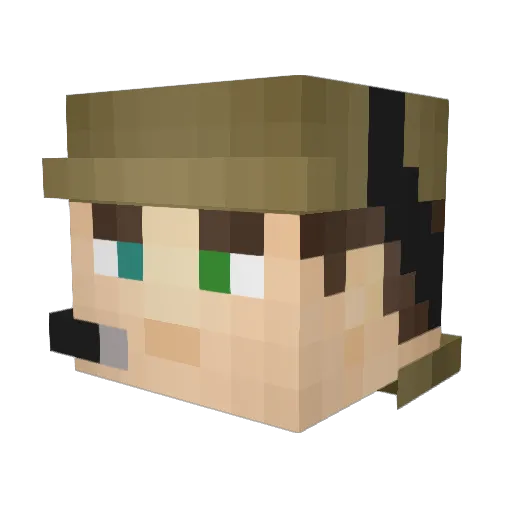 GrugNugg Minecraft avatar head, 3D render