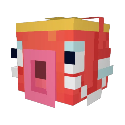 Gruldok Minecraft avatar head, 3D render