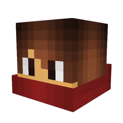 Grule Minecraft avatar head, 3D render