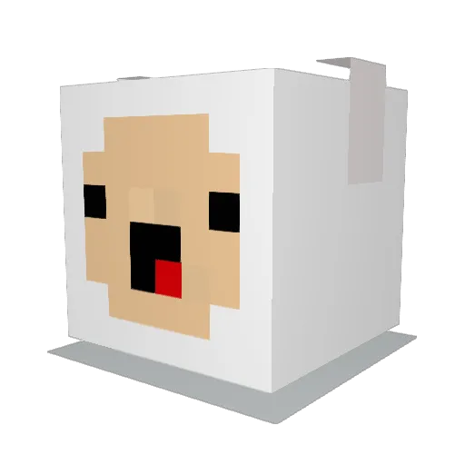 Grumbee Minecraft avatar head, 3D render