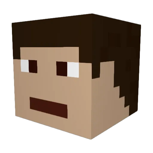 GrumblyGremlin Minecraft avatar head, 3D render