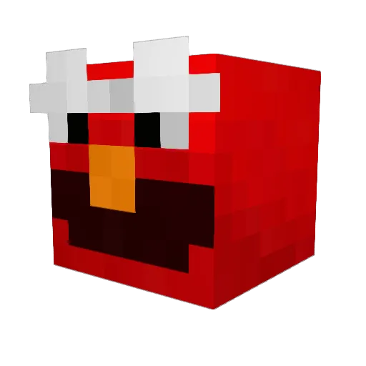 Grumm Minecraft avatar head, 3D render