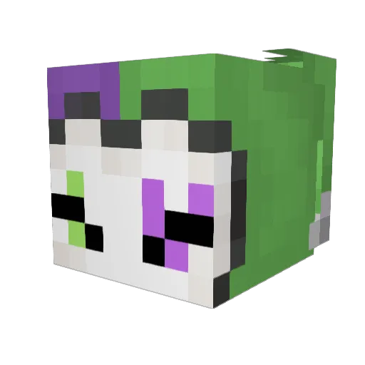 GrummbleIndeedy Minecraft avatar head, 3D render