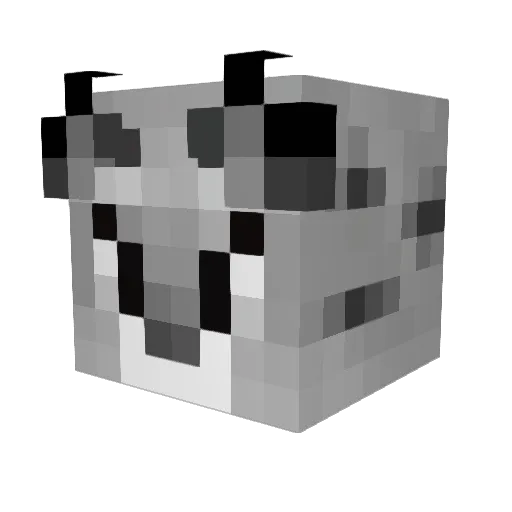 Grump Minecraft avatar head, 3D render