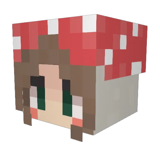 GrumpClump Minecraft avatar head, 3D render