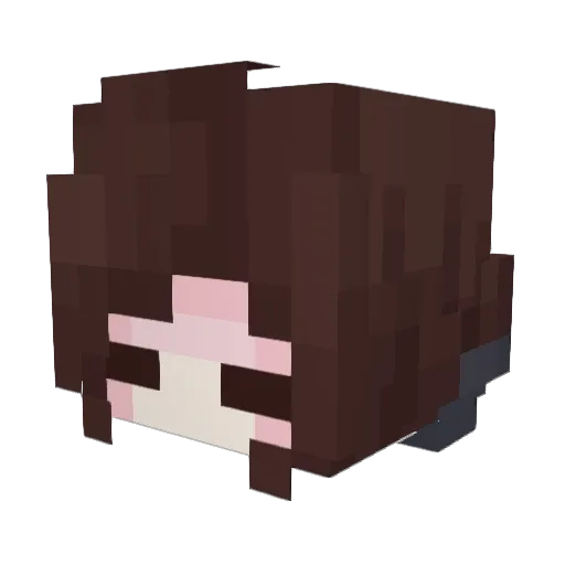 Grumppuppi Minecraft avatar head, 3D render