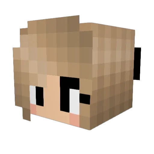 GrumpyChristy Minecraft avatar head, 3D render