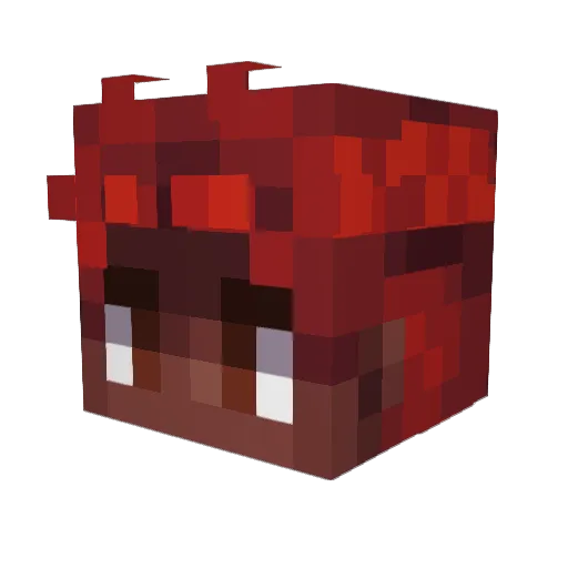 GrumpyCyclist Minecraft avatar head, 3D render