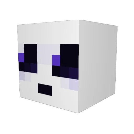 GrumpyGroke Minecraft avatar head, 3D render