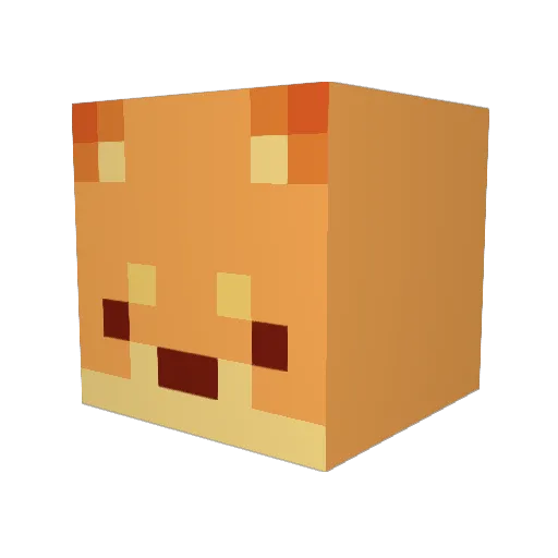 GrumpyL1on Minecraft avatar head, 3D render