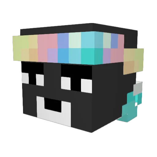 GrumpyMoonBear Minecraft avatar head, 3D render