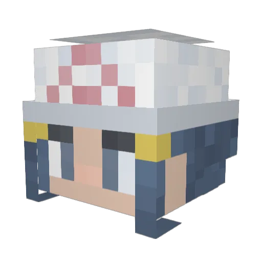 GrumpyWumps Minecraft avatar head, 3D render
