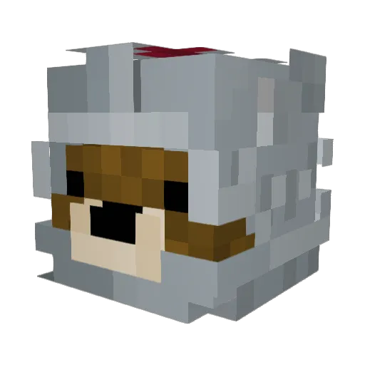 Grumpy_Git Minecraft avatar head, 3D render