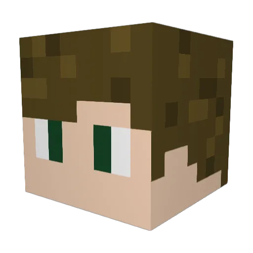 Grumpybird99 Minecraft avatar head, 3D render