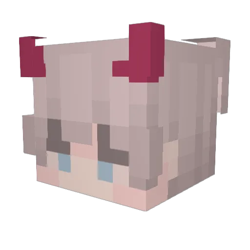 Grumpysims Minecraft avatar head, 3D render