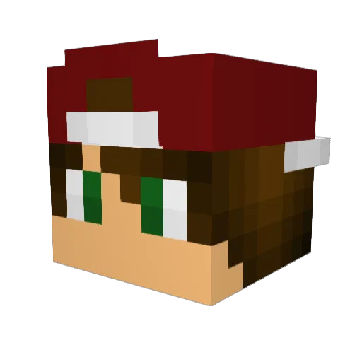 GrundyMitte Minecraft avatar head, 3D render