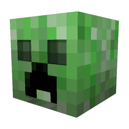 GrungBuk Minecraft avatar head, 3D render