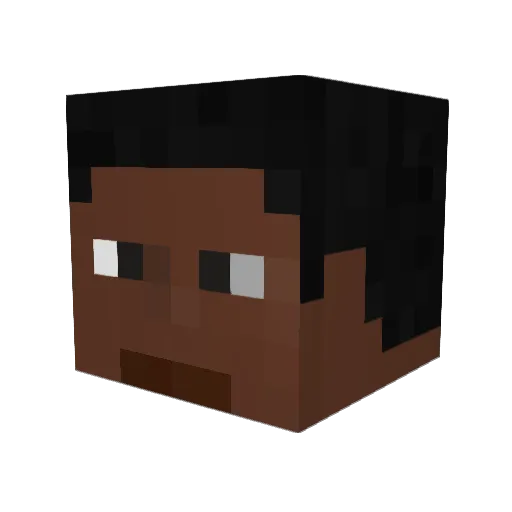 Gruning2 Minecraft avatar head, 3D render