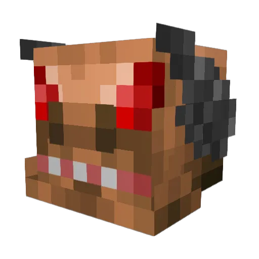 Grunk_12 Minecraft avatar head, 3D render