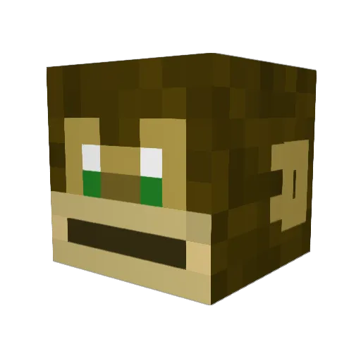 Grunker_ Minecraft avatar head, 3D render