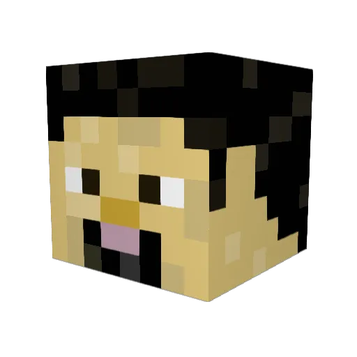 Grunt24o Minecraft avatar head, 3D render