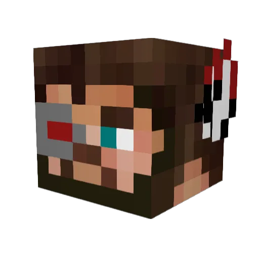 Grunttttt Minecraft avatar head, 3D render