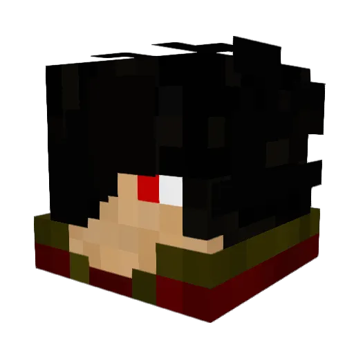 Grurai Minecraft avatar head, 3D render