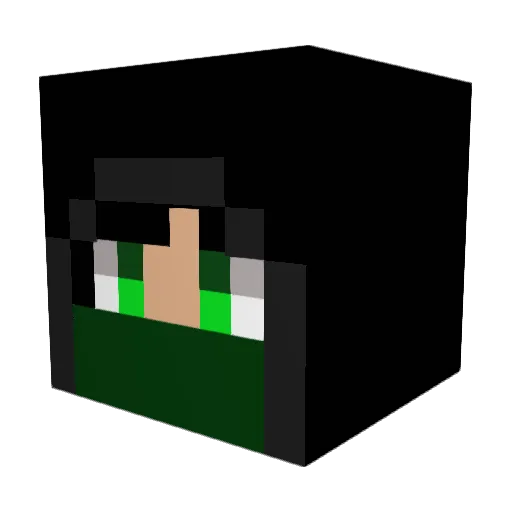 Gruschelix Minecraft avatar head, 3D render
