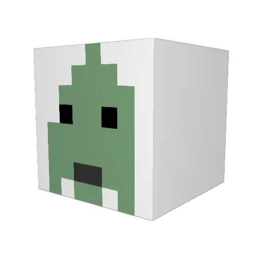 Grusel Minecraft avatar head, 3D render