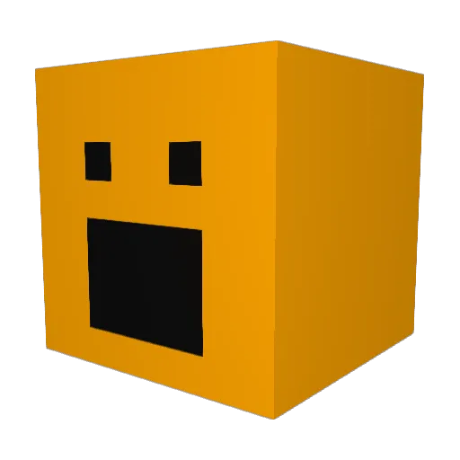 Grusglo Minecraft avatar head, 3D render