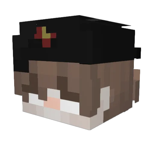 Grushor Minecraft avatar head, 3D render
