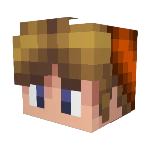 Gruto Minecraft avatar head, 3D render