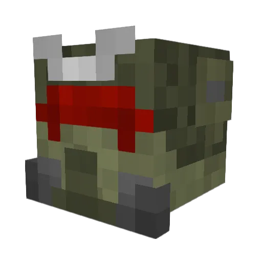 Grutradle Minecraft avatar head, 3D render