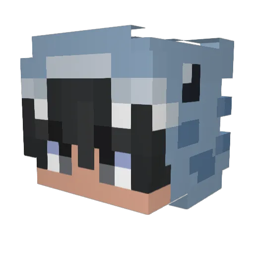 Grutyx Minecraft avatar head, 3D render