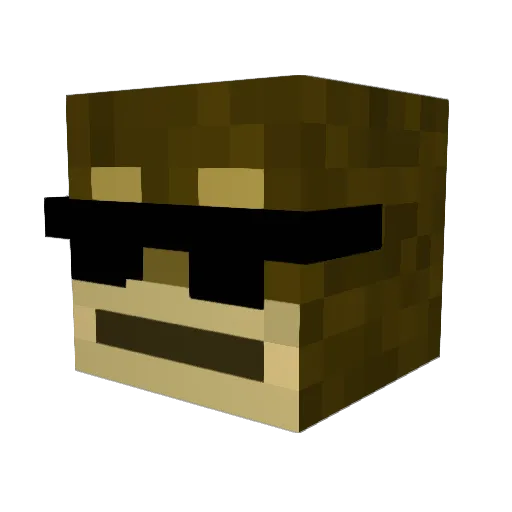 Gruzin007 Minecraft avatar head, 3D render