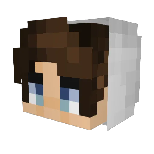 Grvz_ Minecraft avatar head, 3D render