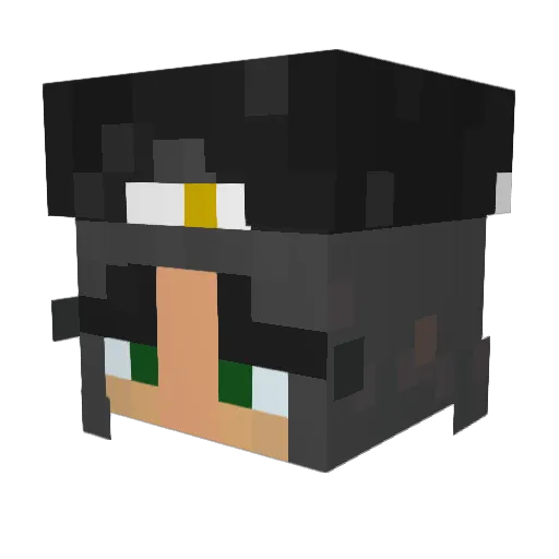 Grxc3tr Minecraft avatar head, 3D render