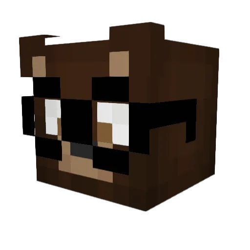 Gryager Minecraft avatar head, 3D render