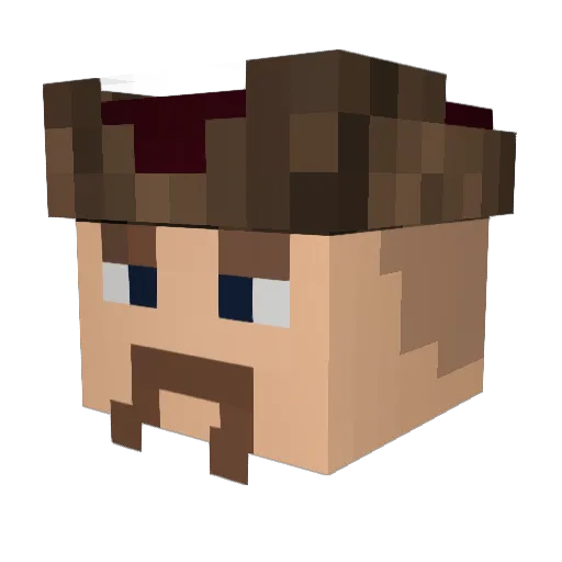 Grybek444 Minecraft avatar head, 3D render