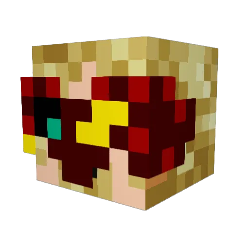 Gryfandias Minecraft avatar head, 3D render