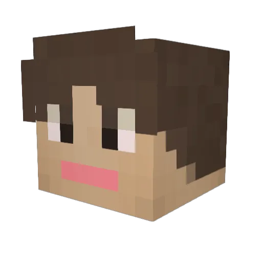 Gryffe Minecraft avatar head, 3D render