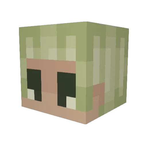 Gryffinygnus Minecraft avatar head, 3D render