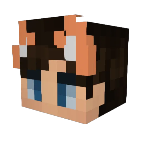 Gryffoux Minecraft avatar head, 3D render