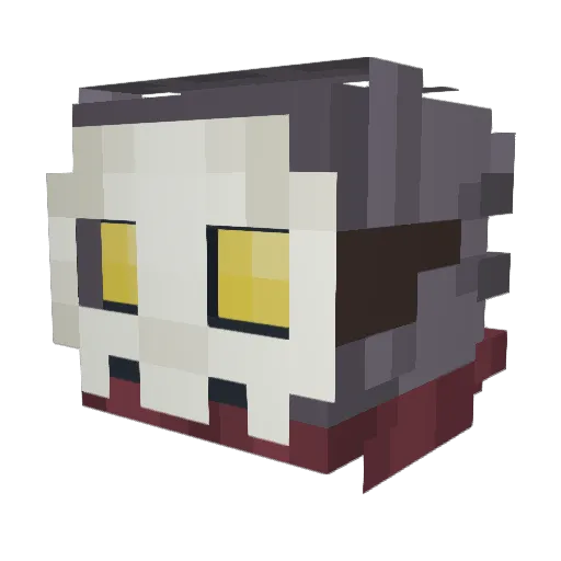 Grymrott Minecraft avatar head, 3D render