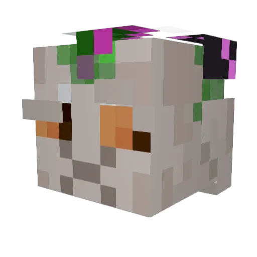 GrynVs Minecraft avatar head, 3D render